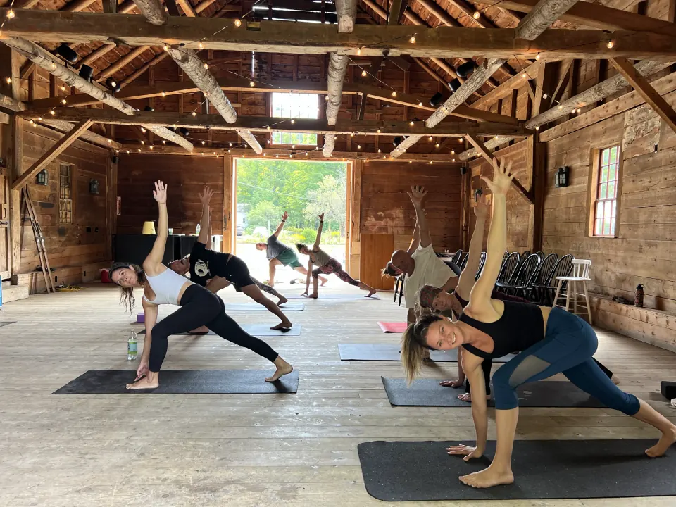A class in the barn in Bristol