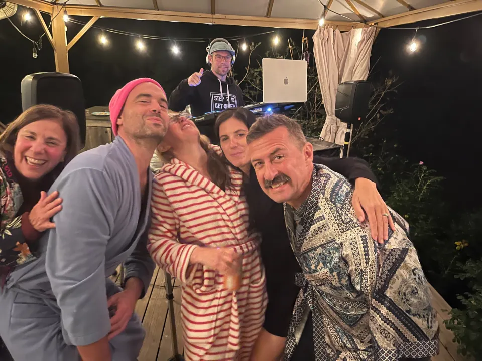 Members at a club party