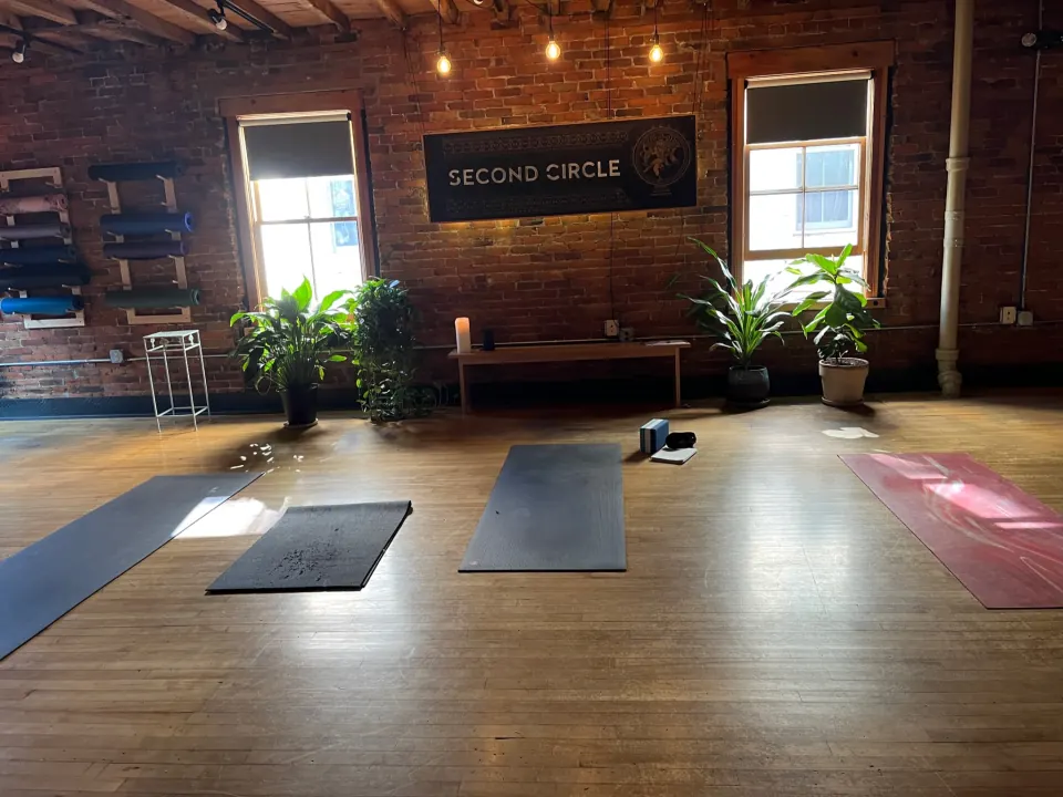 The studio on College Street, mats out